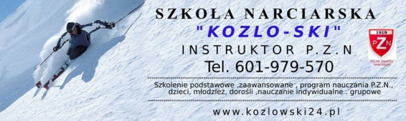 Szkoła Kozlo-Ski banner szkoły narciarskiej Kozlo-Ski