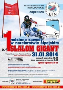 Zawody narciarskie w Kazimierzu Dolnym 